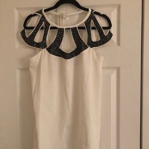 DVF Achava Embellished white dress